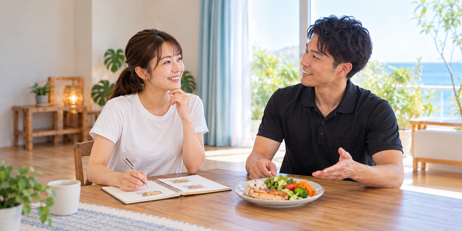 食事について相談するイメージ