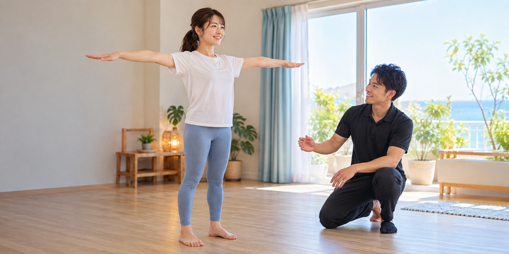 動きを確認する様子のイメージ
